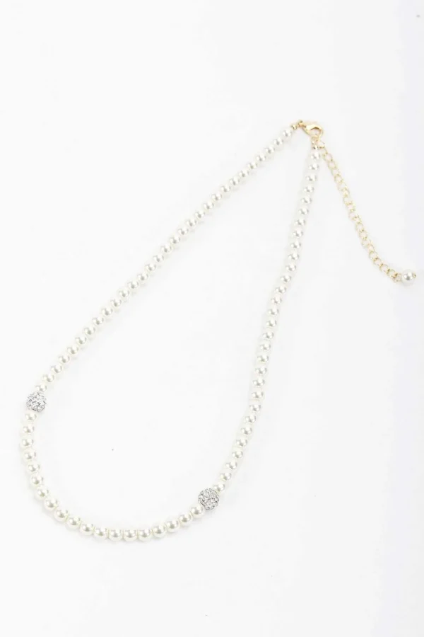 Gold Tone Pearl Necklace