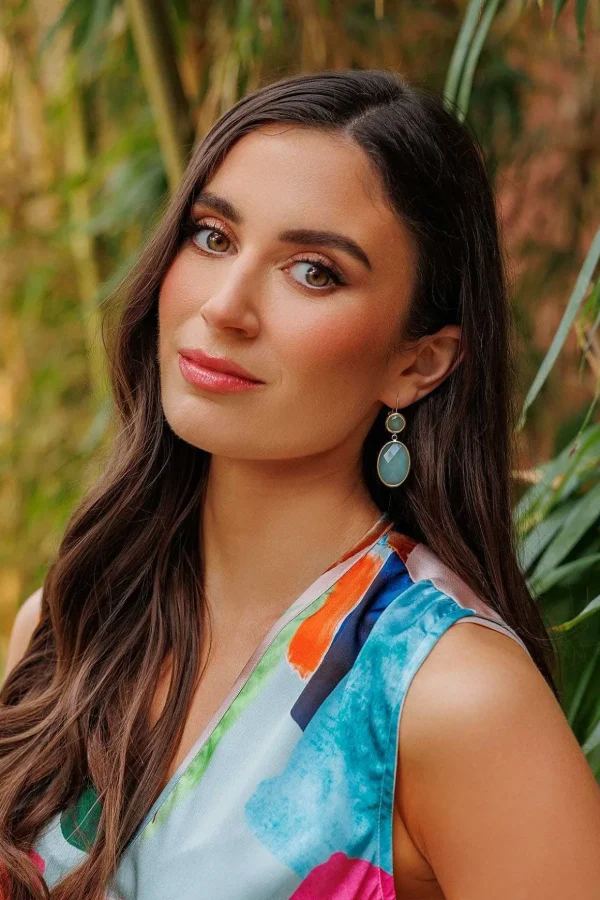 Green Double Drop Earrings