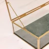 Green Glass Lidded Jewellery Box