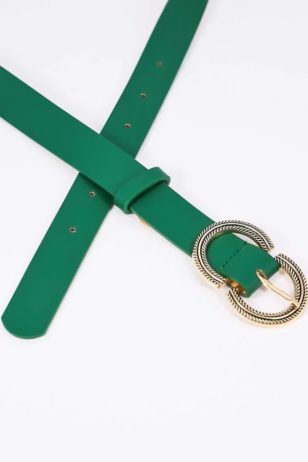 Green Half Circle Belt In S/M