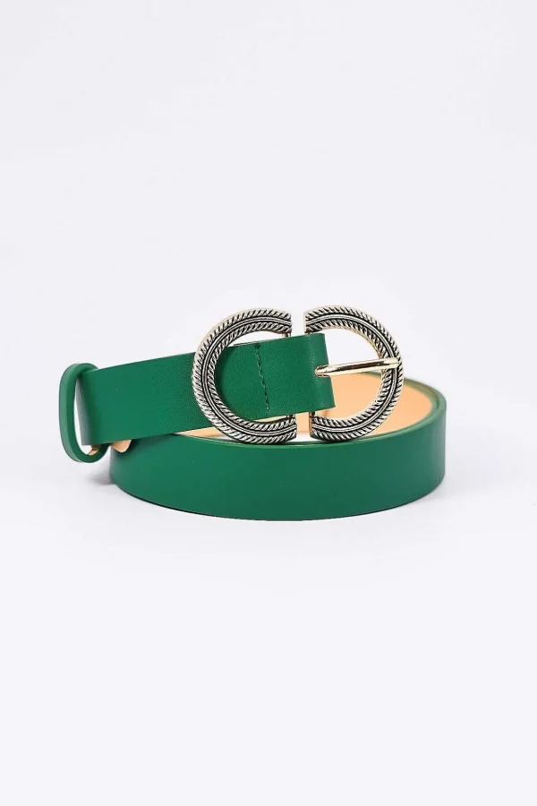 Green Half Circle Belt In M/L