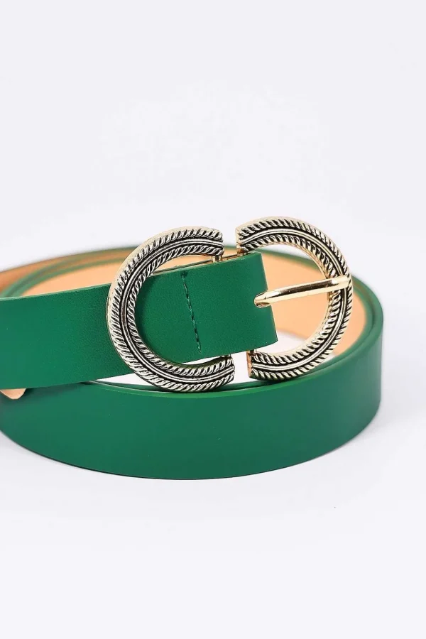Green Half Circle Belt In S/M