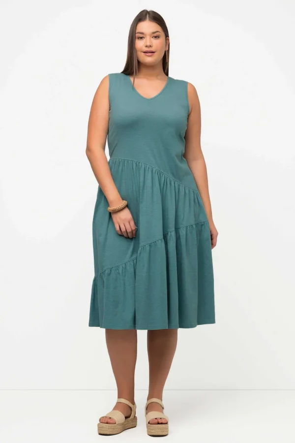 Green Sleeveless Midi Dress