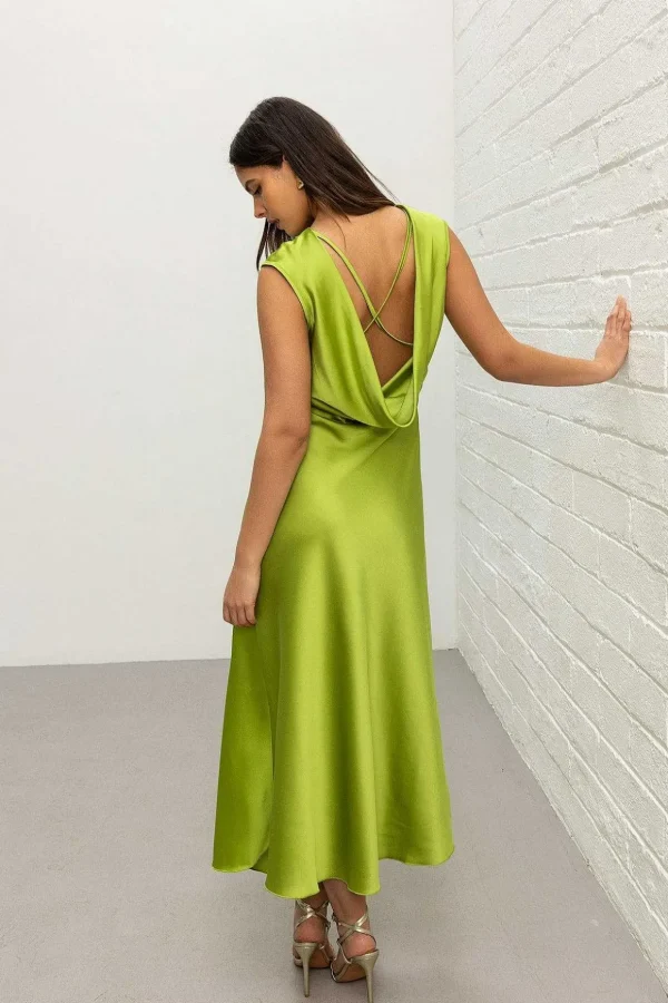Green Vanessa Midi Dress