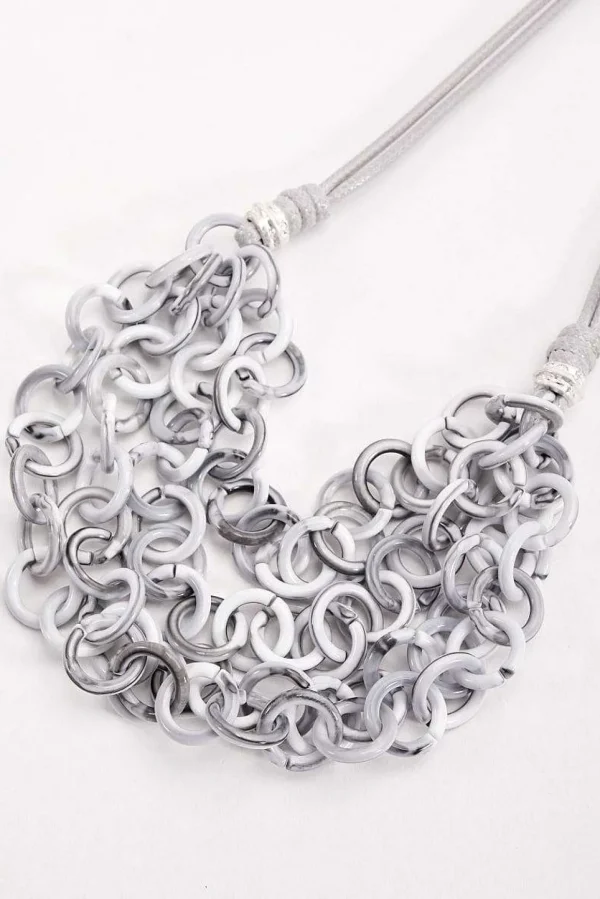 Grey Loop Chain Necklace