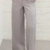 Grey Tailored Wide Leg Trousers