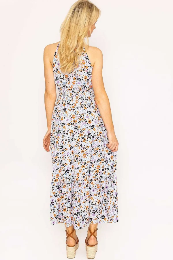 Halter Neck Dress In Light Blue