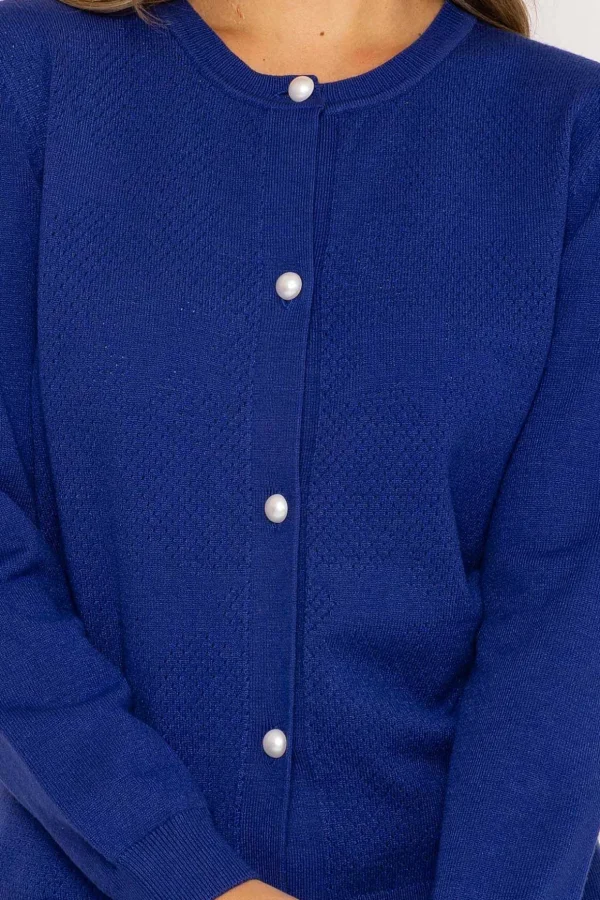 Heart Cardigan In Navy
