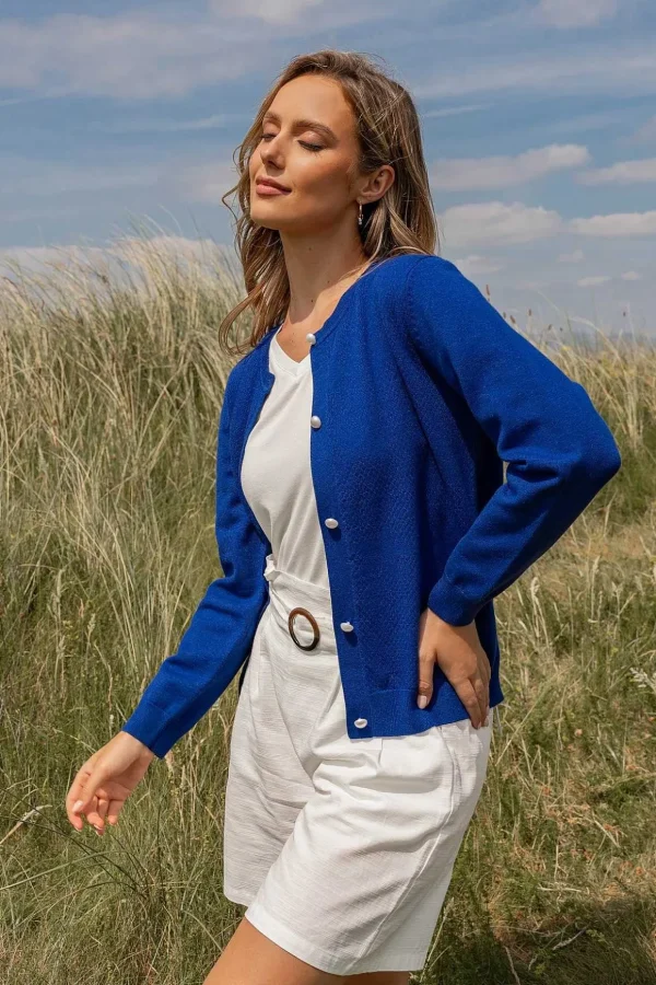Heart Cardigan In Navy