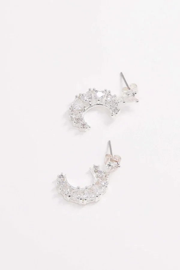 Heart Earrings In Silver