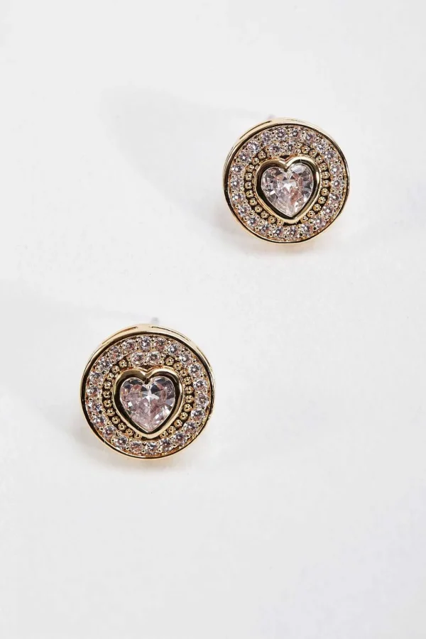 Heart Shaped Diamond Earrings