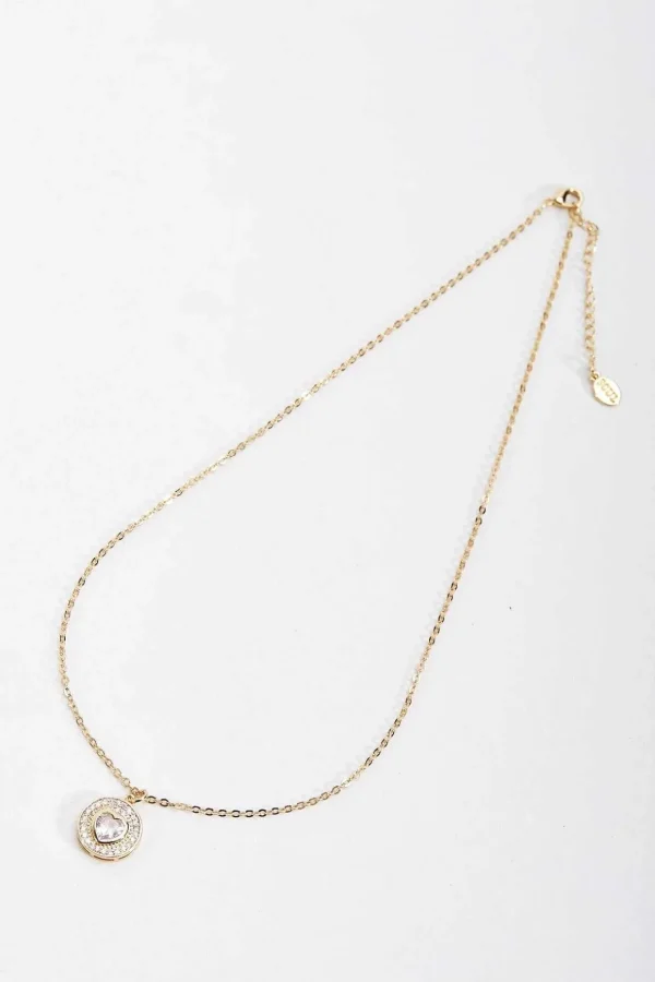 Heart Shaped Diamond Necklace