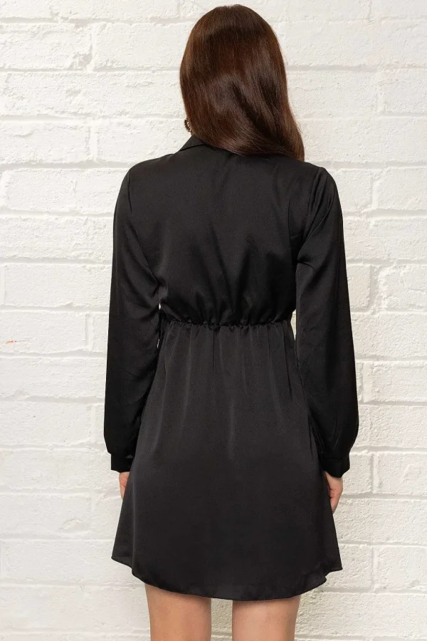 Heidi Knee Length Dress In Black