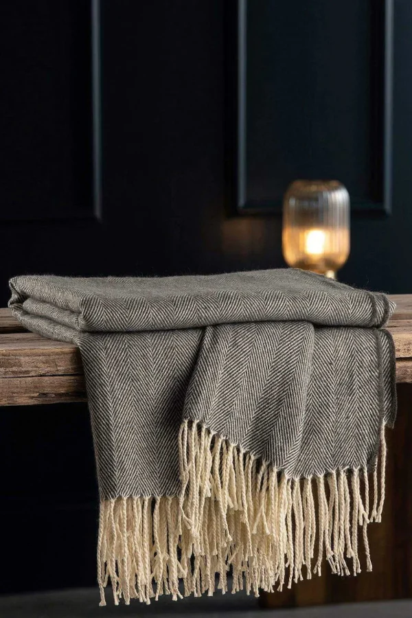 Herringbone Knit Throw