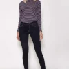 High Waist Denim Jeans In Indigo