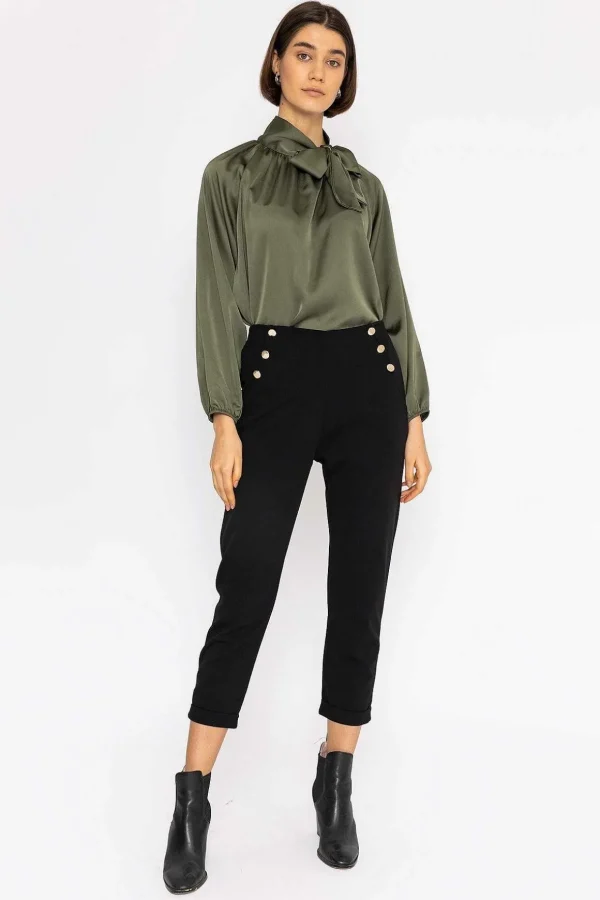 High Waist Trousers In Black