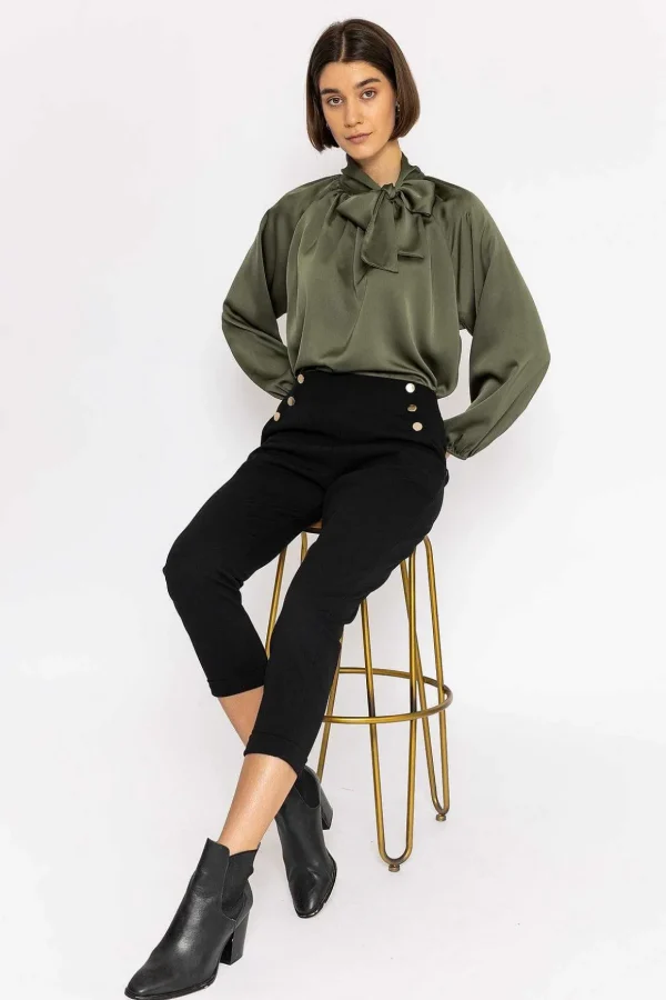 High Waist Trousers In Black