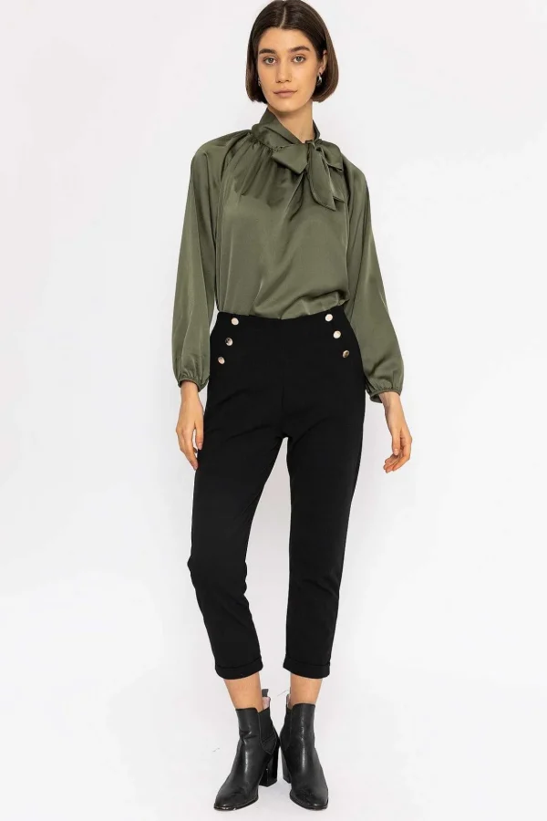 High Waist Trousers In Black
