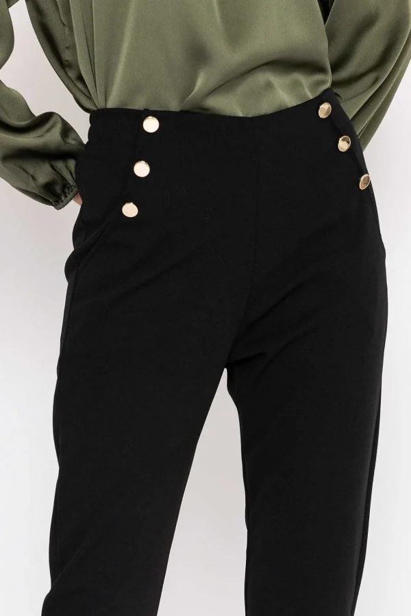 High Waist Trousers In Black