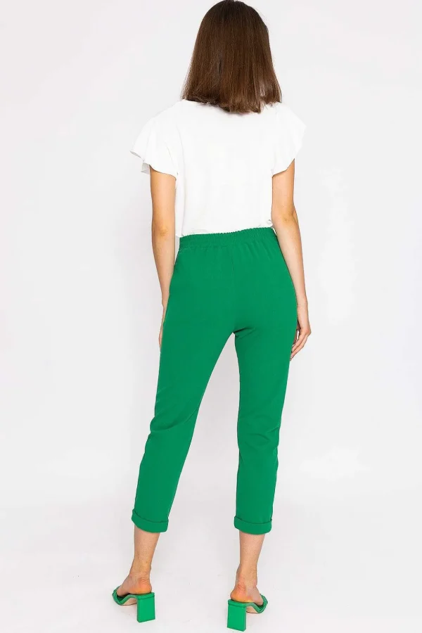 High Waist Trousers In Green