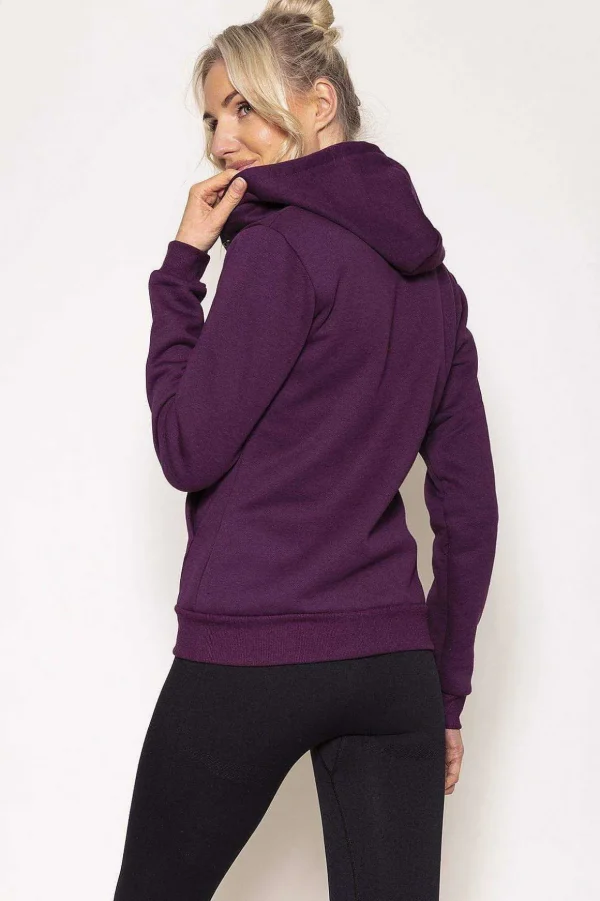 Hoodie In Mulberry