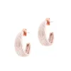 Hoop Shell Earrings In Rose Gold