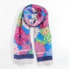 Hydrangea Print Scarf In Navy