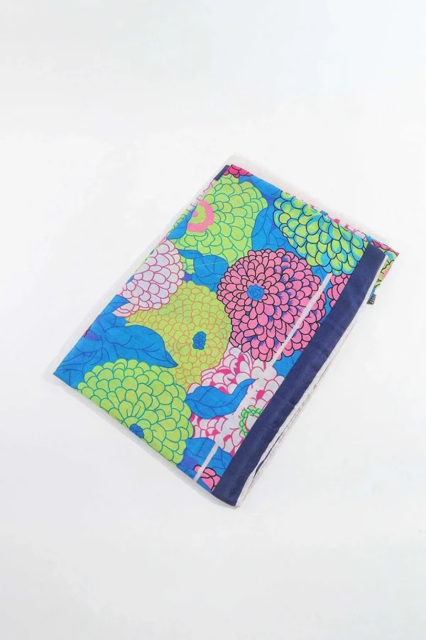 Hydrangea Print Scarf In Navy
