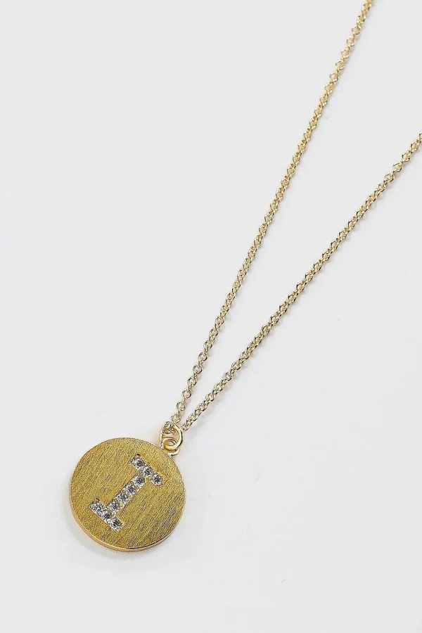 I Initial Necklace In Gold