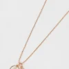 I Initial Necklace In Rose Gold