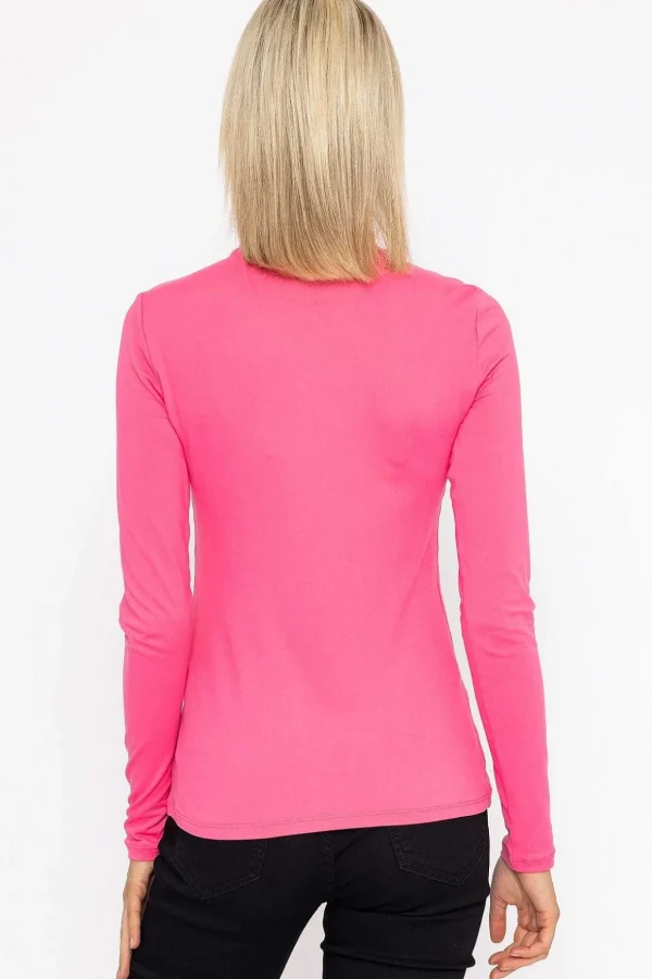 Ina High Neck Top In Pink