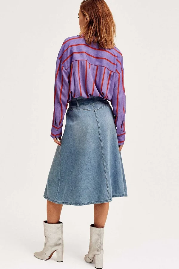 Inoa Midi Denim Skirt
