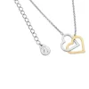 Interlinked Two Tone Heart Necklace