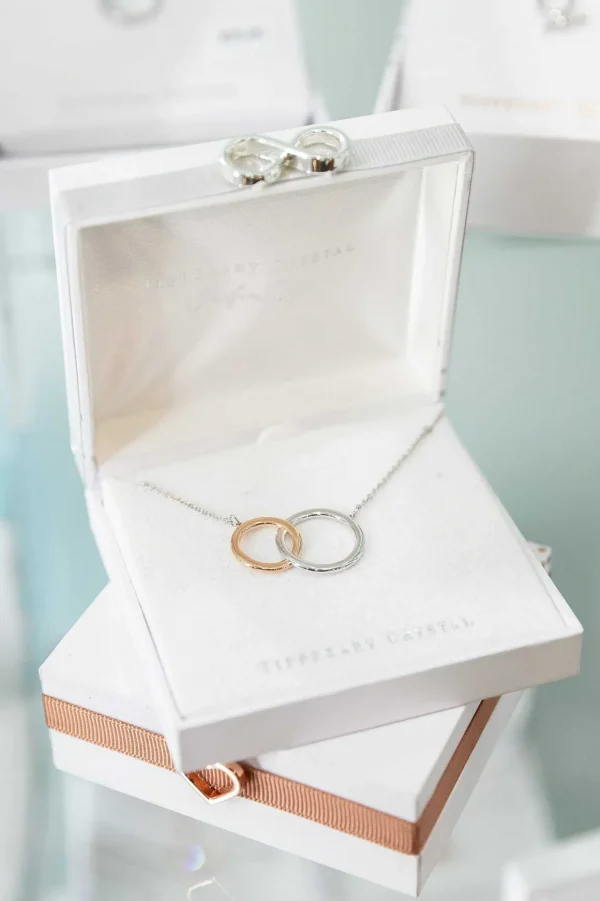 Interlocking Circles Pendant In Silver