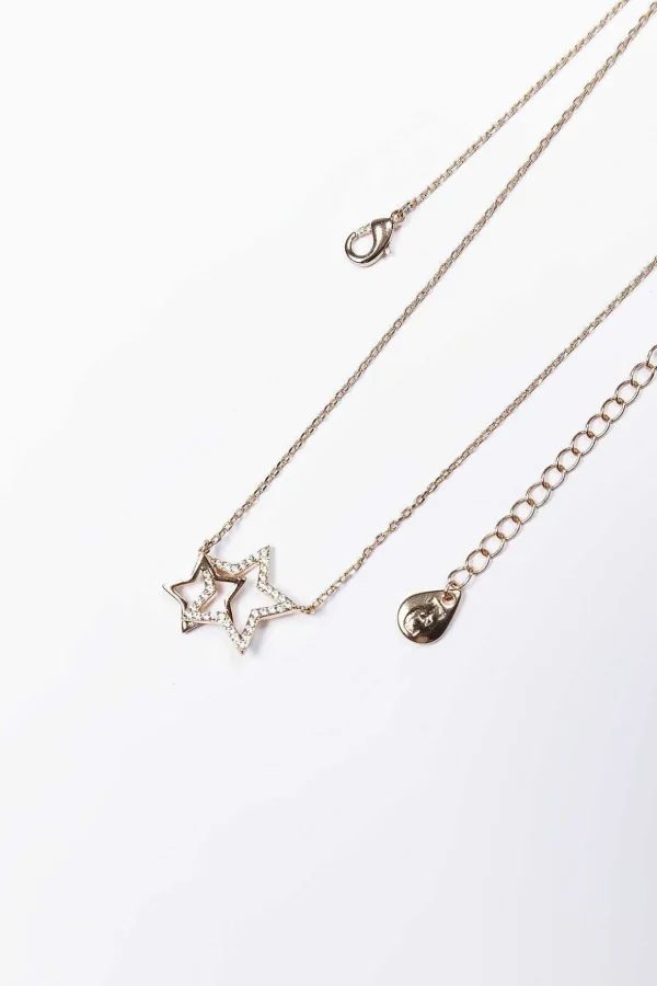 Interlocking Star Pendant In Rose Gold