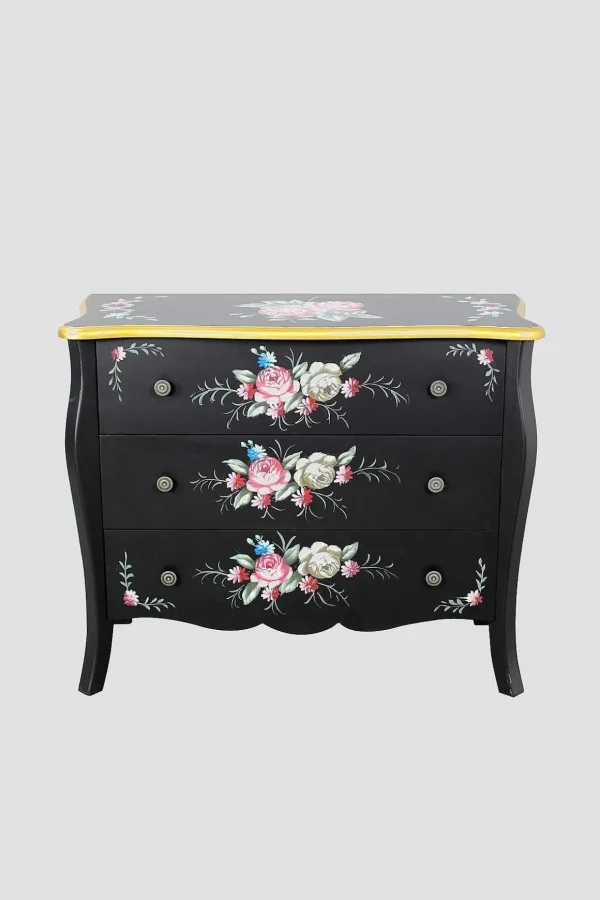 Isabel Black 3 Drawer Cabinet