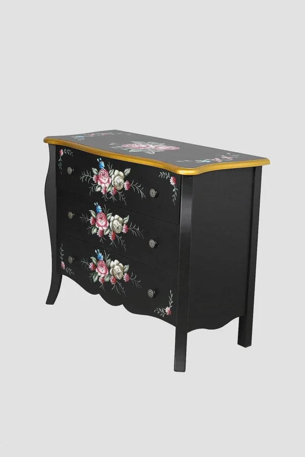 Isabel Black 3 Drawer Cabinet