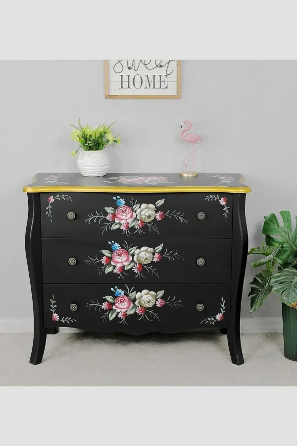 Isabel Black 3 Drawer Cabinet