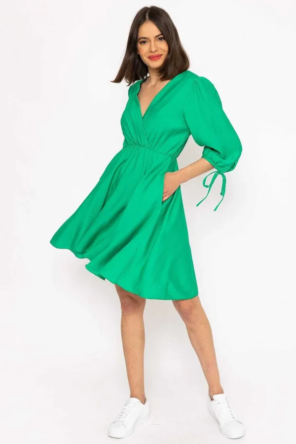 Isla Green Knee Length Dress