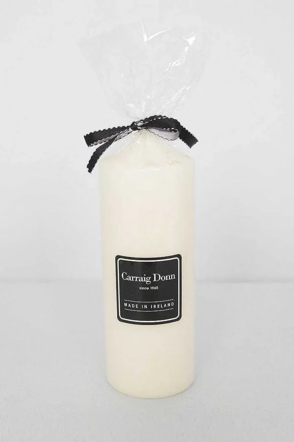 Ivory Pillar Candle 21Cm