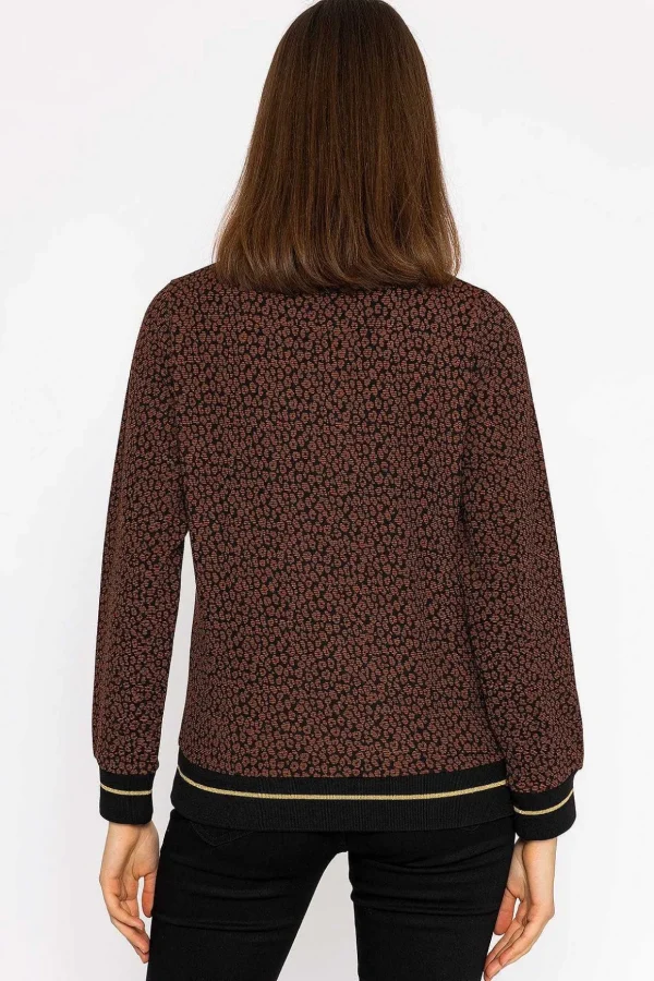 Jacquard Crew Neck In Leopard Print
