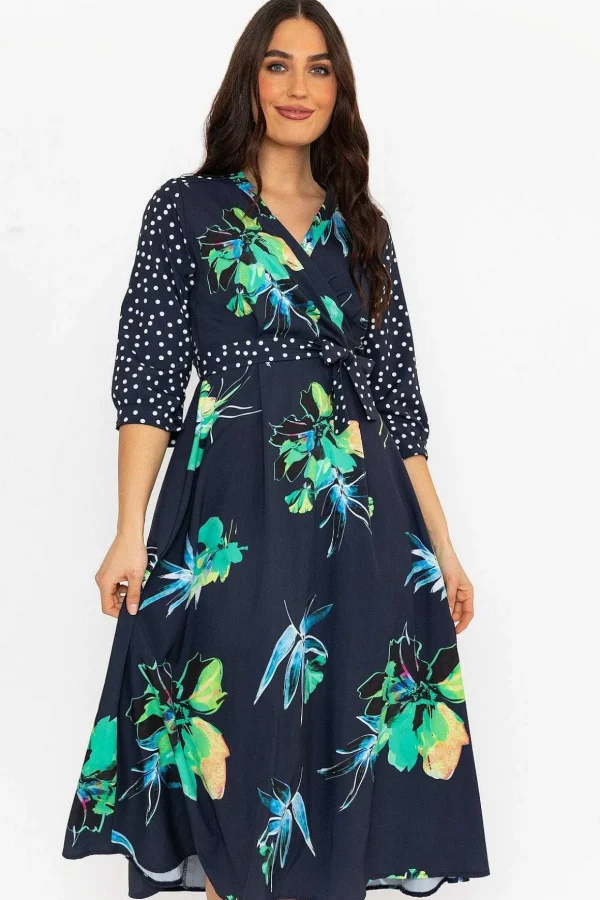 Jacqueline Midi Dress In Navy