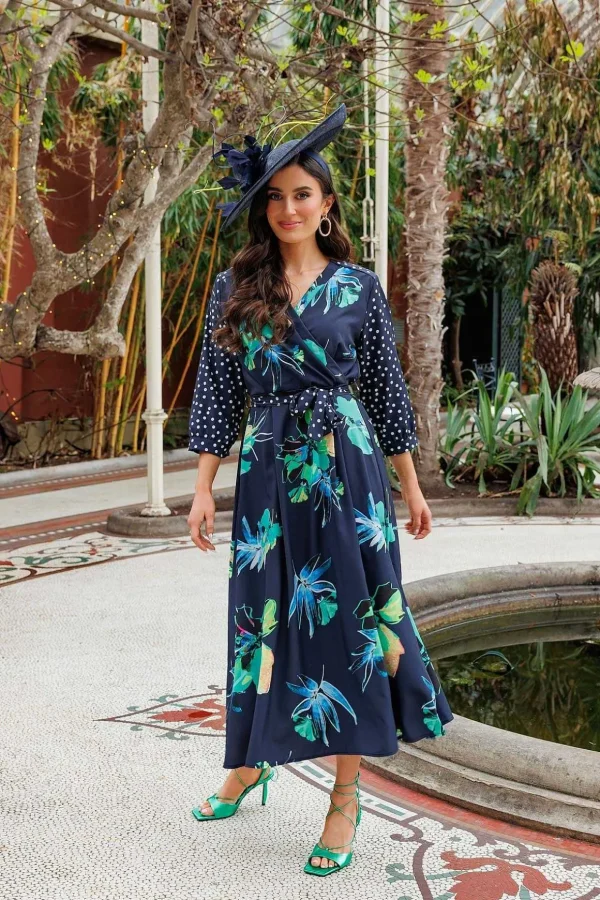 Jacqueline Midi Dress In Navy