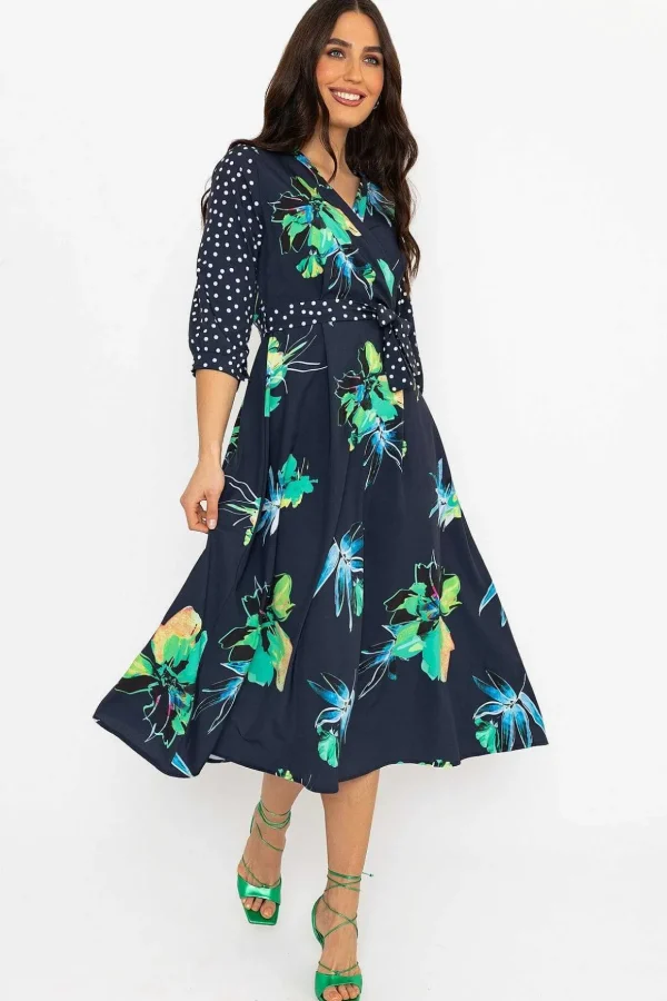 Jacqueline Midi Dress In Navy