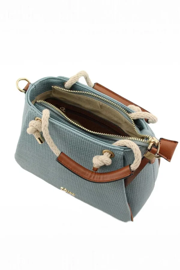 Jade Midi Rope Grab Bag In Blue