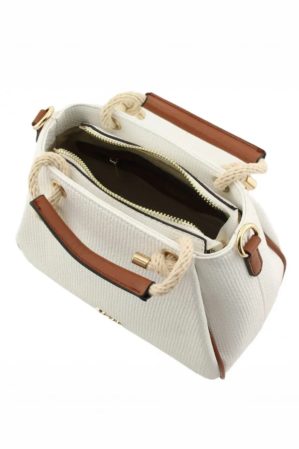 Jade Midi Rope Grab Bag In White