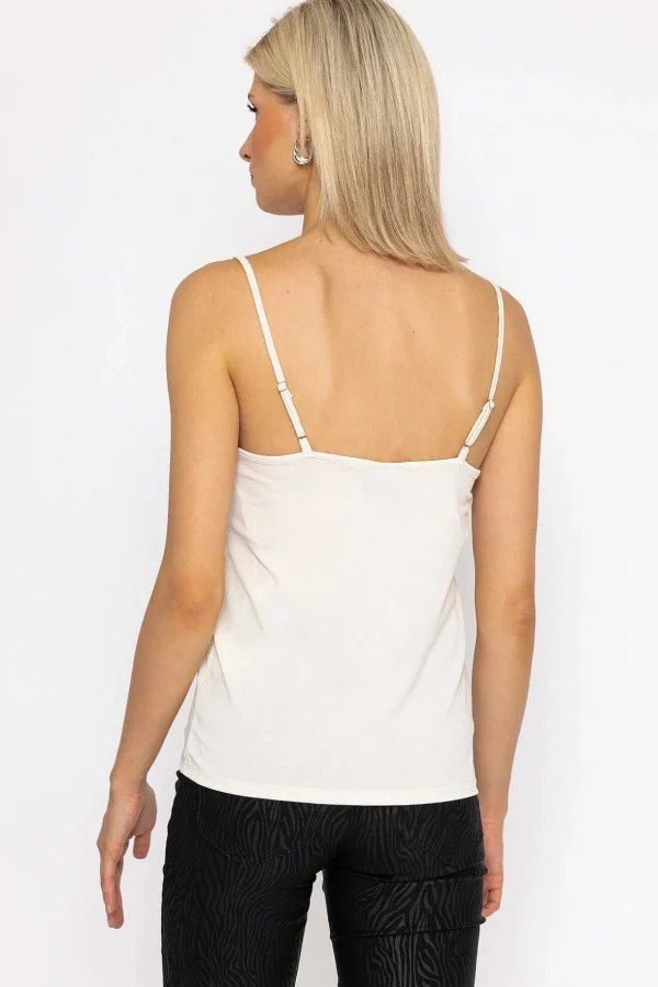 Jade Milla Singlet Top In Cream