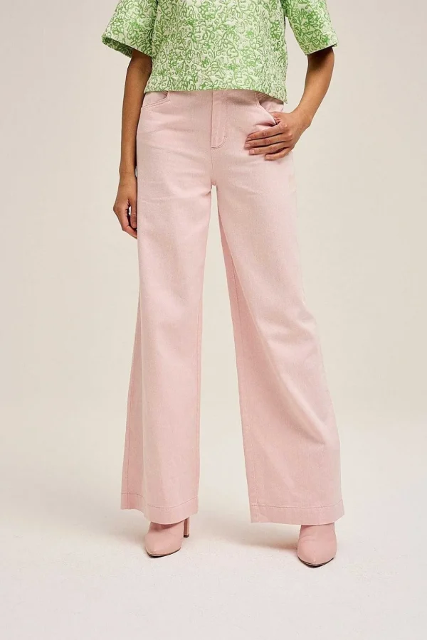 Jake Wide Leg Jeans In Pink