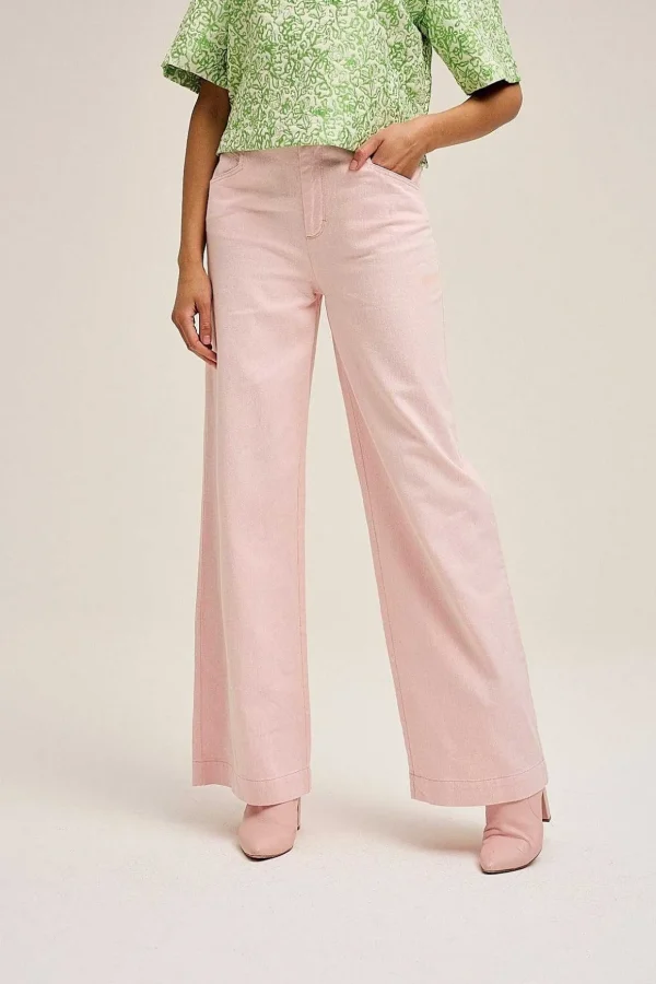 Jake Wide Leg Jeans In Pink