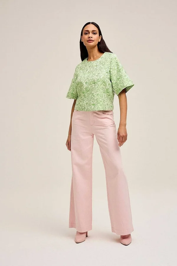 Jake Wide Leg Jeans In Pink